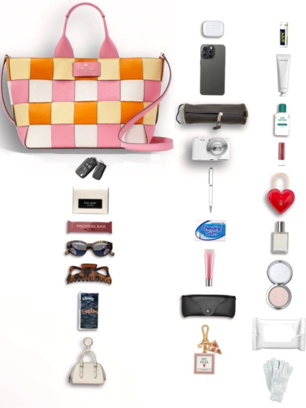 New Kate Spade 100% Genuine leather Pink ivory Woven convertible large Tote bag - Picture 16 of 17